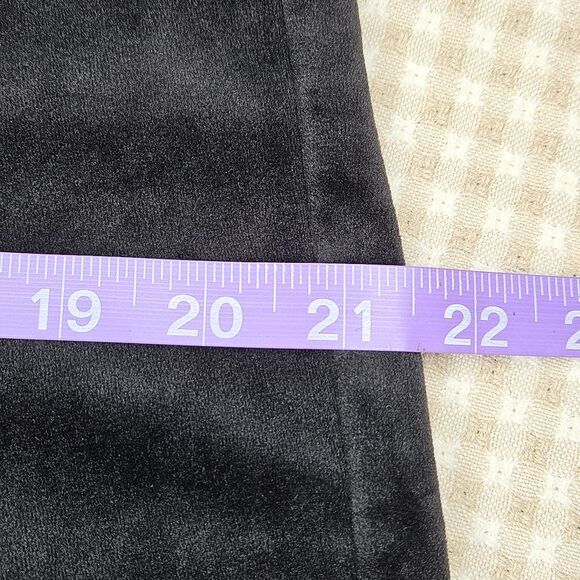 Juicy Couture Black Velour Bright Rhinestone Juicy Pull On Elastic Waist Pants - Picture 10 of 11